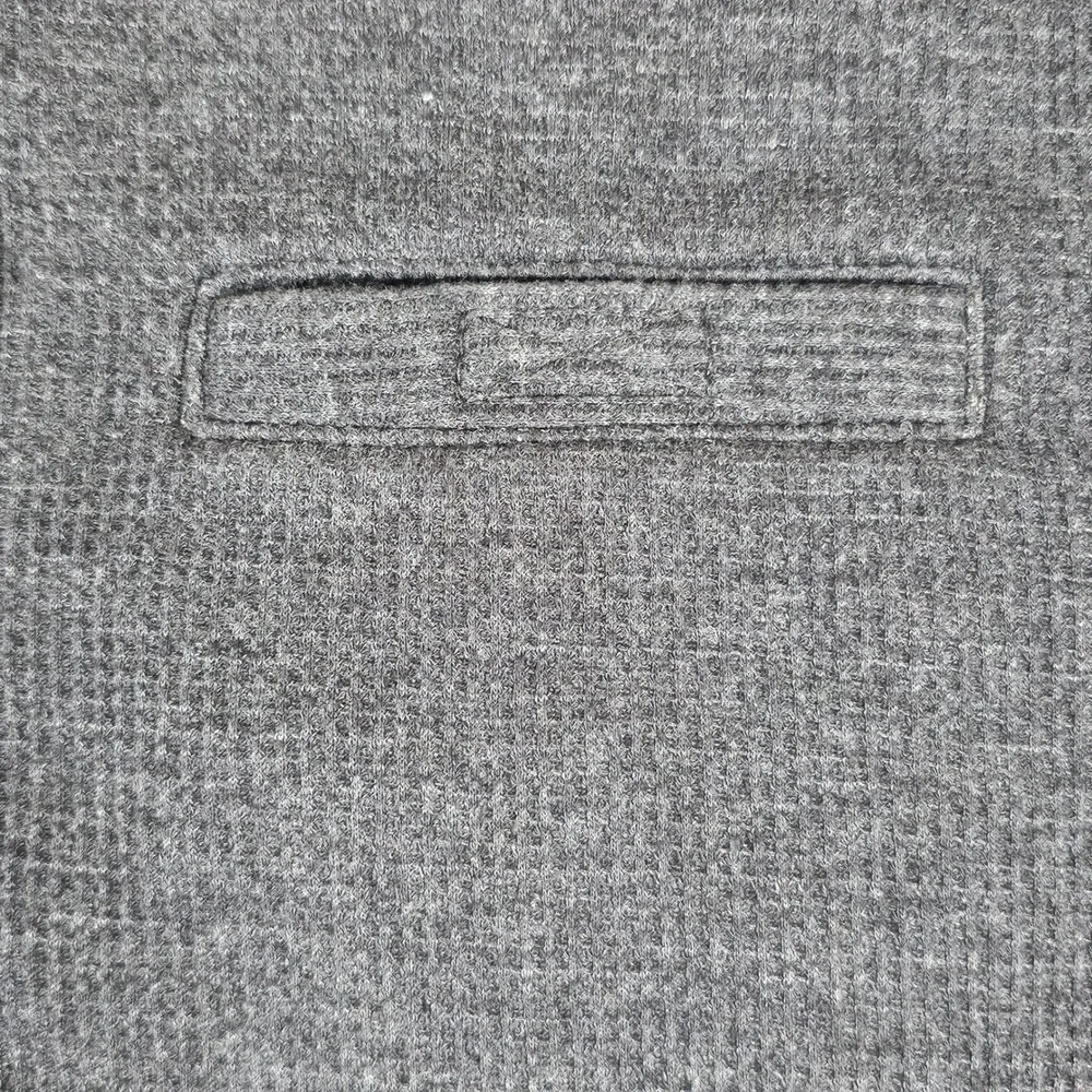 Katahdin Iron Works Henely Waffle Shirt Men's Gray Sherpa Lined Pullover XXL‎